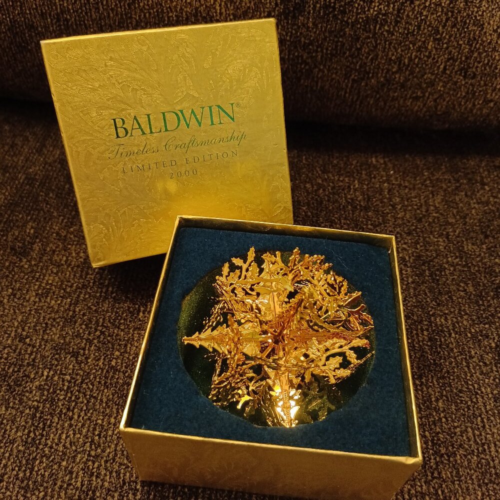Baldwin Brass Evergreen Snowflake Ornament (Limited Edition 2000)